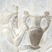 Persepolis, Apadana, East Stairs, Relief of an Armenian with a jug