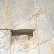 Persepolis, Apadana, East Stairs, Relief of a Parthians with a ritual coat