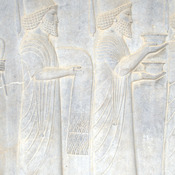 Persepolis, Apadana, East Stairs, Relief of two Babylonians