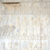 Persepolis, Apadana, East Stairs, Relief of the Syrians with two rams