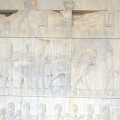 Persepolis, Apadana, East Stairs, Relief of the Sacae with a horse