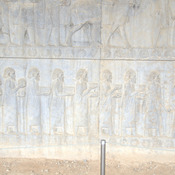 Persepolis, Apadana, East Stairs, Relief of the Greeks with wool