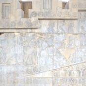 Persepolis, Apadana, East Stairs, Relief of Libyans with a chariot