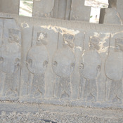Persepolis, Apadana, East Stairs, Relief of soldiers