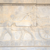 Persepolis, Apadana, East Stairs, Relief of a chariot