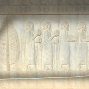 Persepolis, Apadana, East Stairs, Relief of the Greeks with wool
