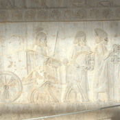 Persepolis, Apadana, East Stairs, Relief of the Lydians with a chariot