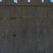Persepolis, Apadana, East Stairs, Relief of Elamites with a lioness, Armenians with a horse, and Medes