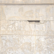 Persepolis, Apadana, East Stairs, Relief of the Sagartians with a horse