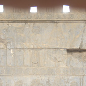 Persepolis, Apadana, East Stairs, Relief of a tree and part of a Bactrian camel