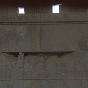 Persepolis, Apadana, East Stairs, Relief of a tree and a very damaged hippopotamus