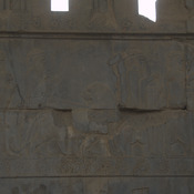 Persepolis, Apadana, East Stairs, Relief of the Elamites and a lioness