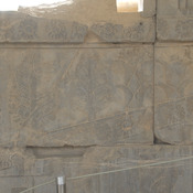 Persepolis, Apadana, East Stairs, Relief of trees and flowers