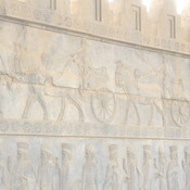Persepolis, Apadana, East Stairs, Relief of two chariots