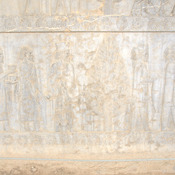 Persepolis, Apadana, East Stairs, Relief of the Greeks and a tree