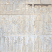Persepolis, Apadana, East Stairs, Relief of Bactrians, Gandarans, and Arachosians