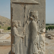 Persepolis, Palace of Xerxes (Hadiš), Damaged relief of king Xerxes