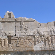 Persepolis, Interconnecting staircase (west), Relief of Faravahar