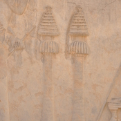 Persepolis, Apadana, Eaststairs, Central relief, Incense burners