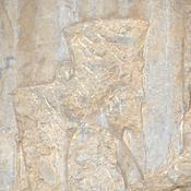 Persepolis, Interconnecting staircase, Vandalized face of a soldier