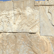Persepolis, Interconnecting staircase, SW, Relief of a shinx