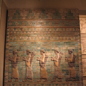 Susa, Achaemenid Palace, Glazed relief of five soldiers (