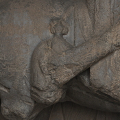 Taq-e Bostan, Large cave, Lower relief: Horse, detail