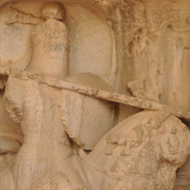 Taq-e Bostan, Large cave, Lower relief: Khusrau's armor