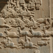 Taq-e Bostan, Large cave, Right-hand relief, Hunters