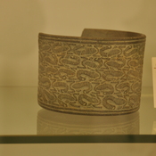 Jiroft, Vase of chlorite, with scorpion-shaped decoration