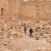 Qasr Bshir, Interior of fortress with sight on wall