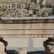Amman, Forum, frieze with Greek inscription, detail