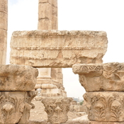 Amman, Citadel, Temple of Hercules, remains of columns, capitals and frieze