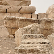 Amman, Citadel, Temple of Hercules, remains of base and frieze with Greek inscription