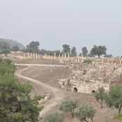 Gadara, Roman east-west mainstreet (decumanus), remains of baths