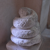 Gadara, East cementary, sculpture of a curled snake meant to protect a tomb against evil