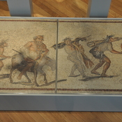 Gerasa,  Mosaic showing Dionysiac procession