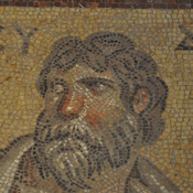 Gerasa,  Mosaic showing Thucydides