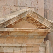 Gerasa,  South theater, Gable above niche