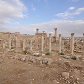 Gerasa,  Remains of church of the saints Cosmas and Damianus, Columns