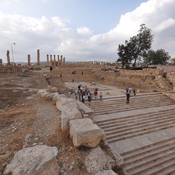 Gerasa,   Remains of the temple of goddess Artemis, Stairs
