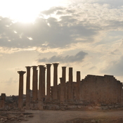 Gerasa,   Remains of the temple of goddess Artemis, Columns exterior