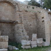 Gerasa,  Remains of the temple of goddess Artemis, Terrace from cardo