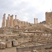 Gerasa,  Remains of the temple of Jupiter, Columns