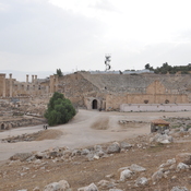 Gerasa,  Remains of the temple of Jupiter and theater
