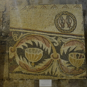 Madaba, Qsar, Mosaic with cups