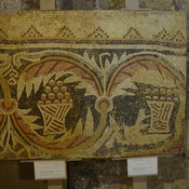 Madaba, Qsar, Mosaic with basket with fruits