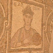 Petra, Byzantine church, Mosaic presenting a lady