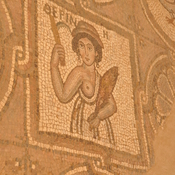 Petra, Byzantine church, Mosaic presenting an allegory of Summer