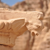 Petra, Inner city, Great temple, Capital with lionhead